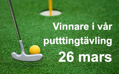 Dagens vinnare av puttingmatta 26 mars