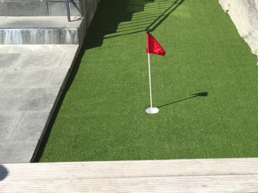 Puttinggreen på villatomt i Djursholm